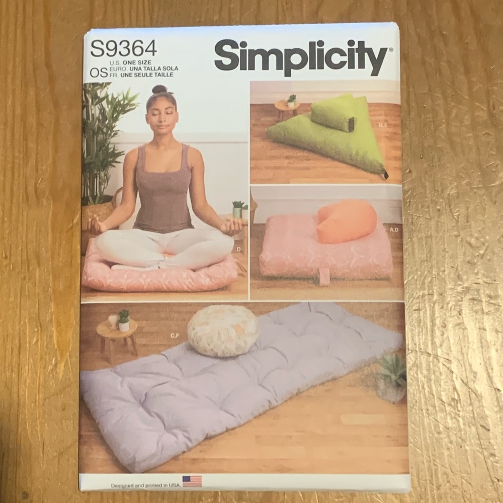 COPY - Simplicity S9364 meditation cushions uncut pattern